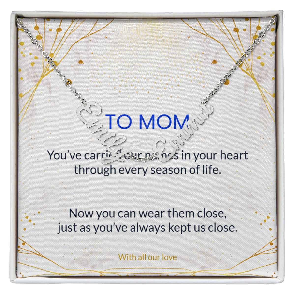 Personalized Multiple Name Necklace – 2 or 3 Names