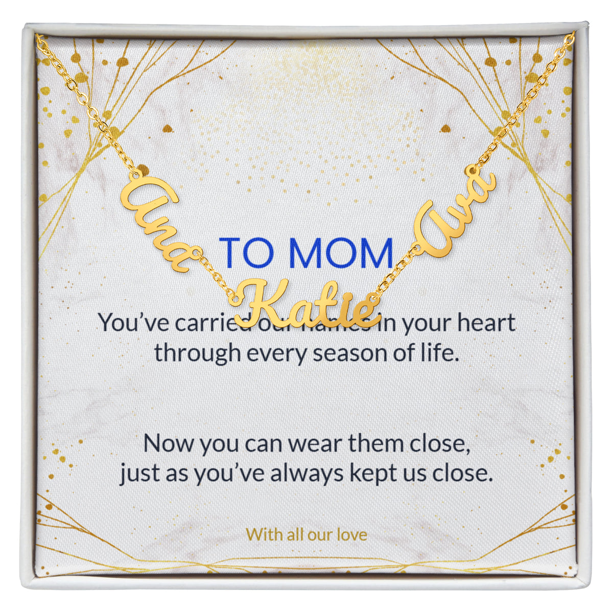 Personalized Multiple Name Necklace – 2 or 3 Names
