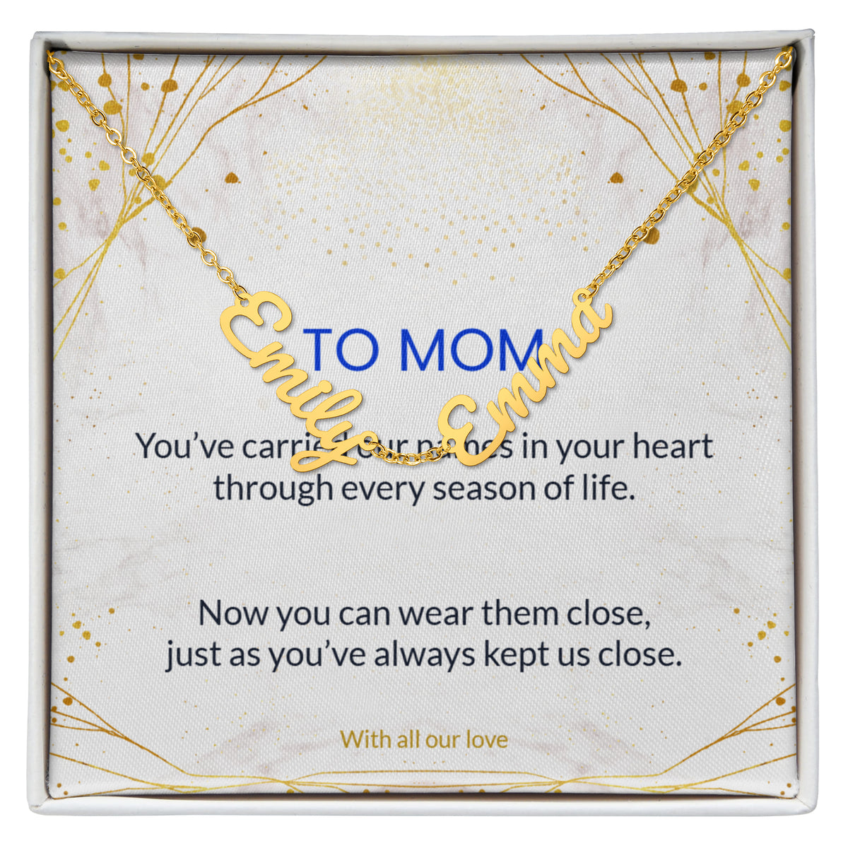Personalized Multiple Name Necklace – 2 or 3 Names