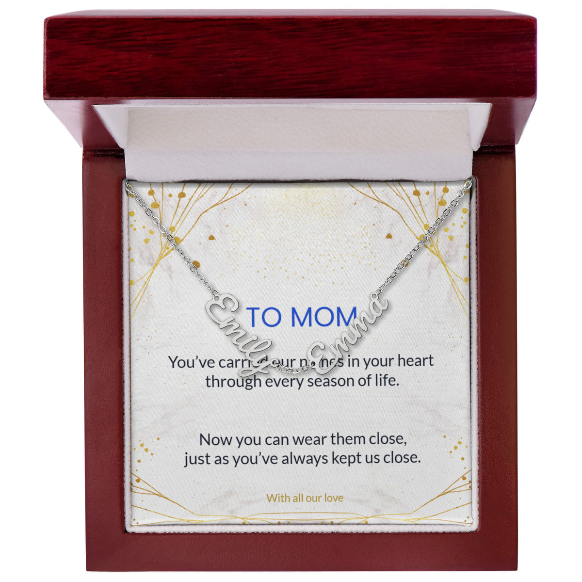 Personalized Multiple Name Necklace – 2 or 3 Names